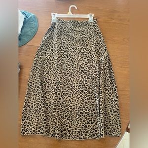 Leopard Print Maxi Skirt